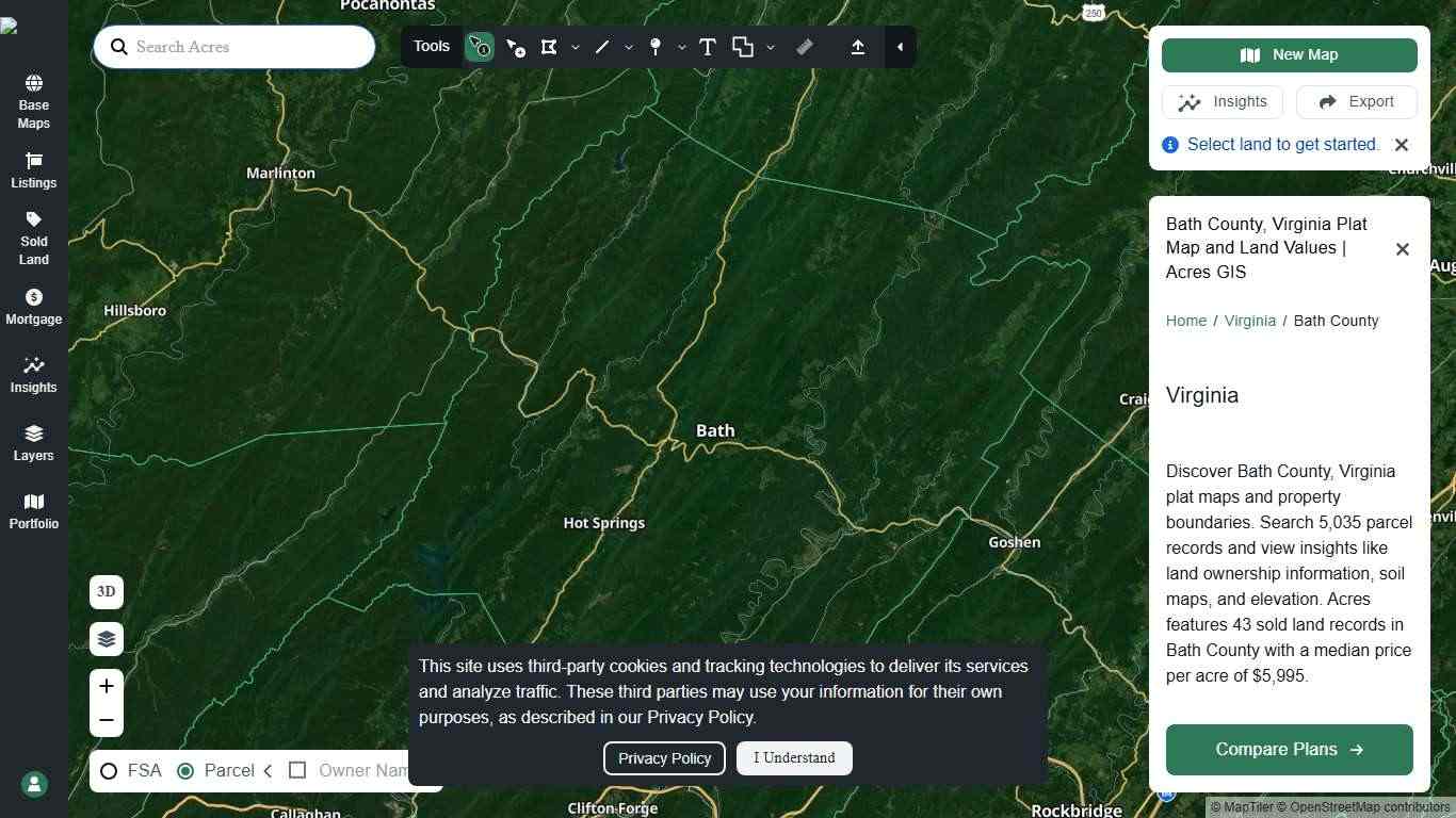 Bath County, VA Plat Maps & Ownership Data | Acres GIS Maps